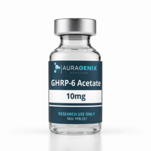 GHRP-6 research peptide laboratory vial