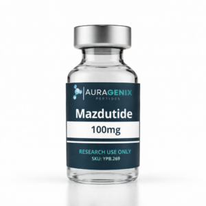 Mazdutide research peptide laboratory vial