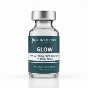 GHK-Cu BPC-157 TB500 research peptide blend laboratory vial
